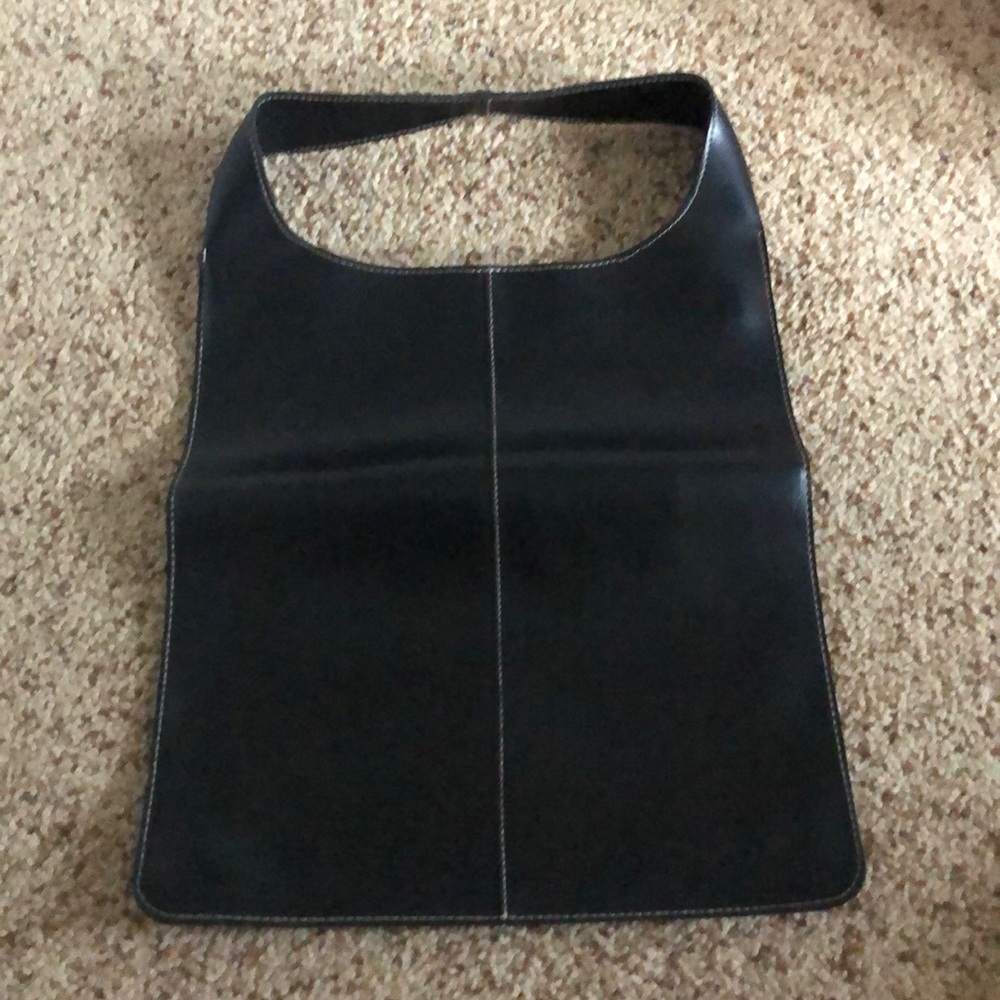 Faux leather shoulder bag